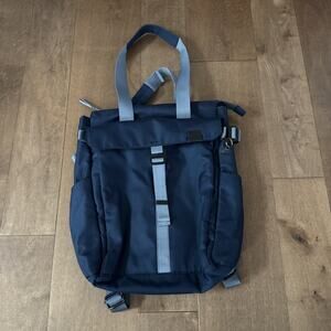 Daily Objects Backpack – Blue, 12"x13", Compact Everyday Bag, Pre-owned